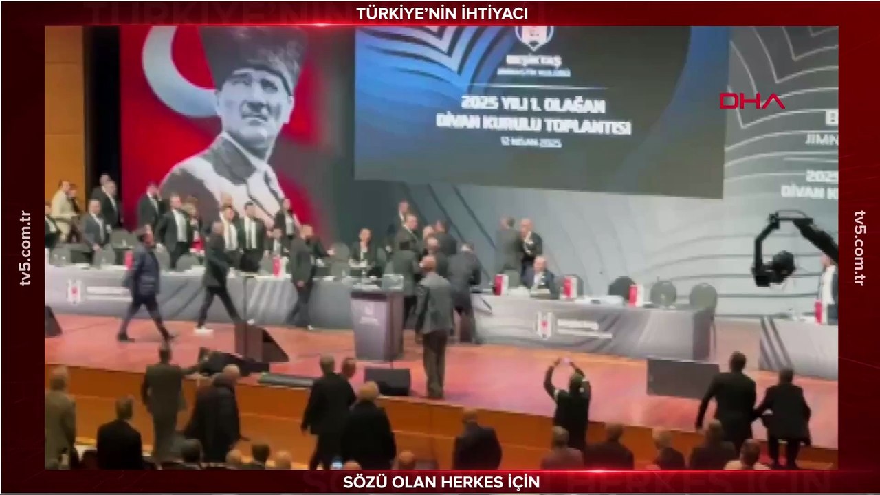 Beşiktaş divan kurulunda olay: Tevfik Yamantürk, eski Beşiktaş Başkanı Hasan Arat'a yumruk attı