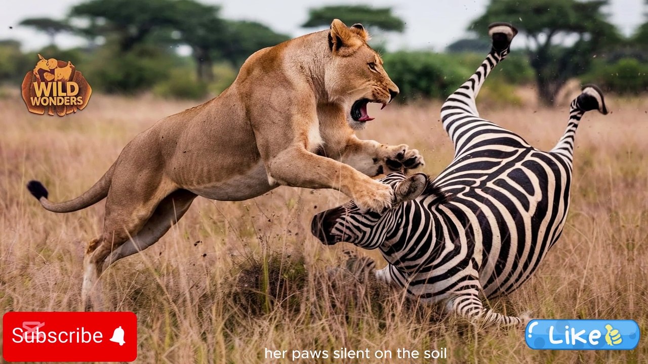 "Savage Jungle Showdown: Lions Attack Zebras & Human Encounter | Wild Wonders Documentary"