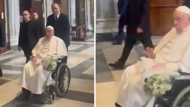 La visita a sorpresa di Papa Francesco a Santa Maria Maggiore alla vigilia della Settimana Santa