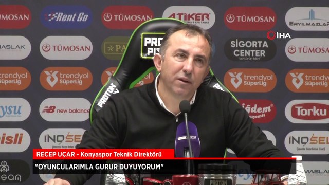 Konyaspor Teknik Direktörü Recep Uçar: Oyuncularımla gurur duyuyorum