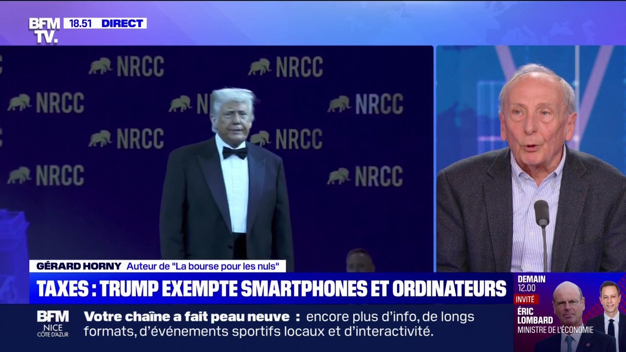 Droits de douane: "Donald Trump a de fortes chances d'atténuer ses positions car autour de lui c'est quand même la révolte", dit Gérard Horny, auteur de "La bourse pour les nuls"
