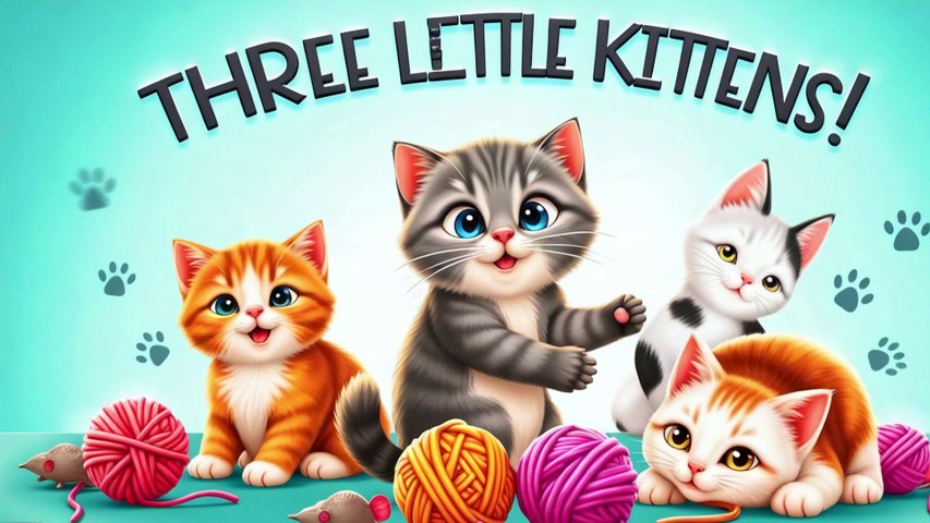 "THREE LITTLE KITTEN- | English Poem For Kids"