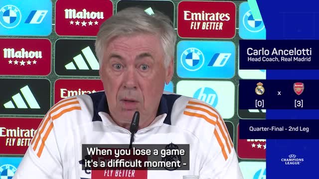 Ancelotti sends rallying Real Madrid cry ahead of return Arsenal leg