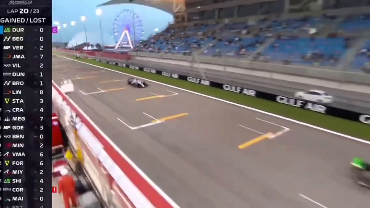 F2 2025 Bahrain Sprint Race Epic Last Laps Battle