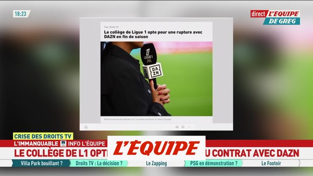 Le collège de Ligue 1 opte pour une rupture avec DAZN en fin de saison - Foot - Droits TV