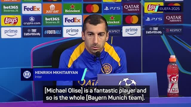 Mkhitaryan praises 'fantastic' Olise ahead of UCL semi-final