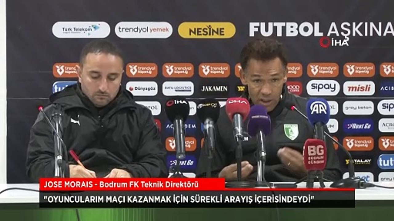 Jose Morais: Oyuncularım maçı kazanmak için sürekli arayış içerisindeydi