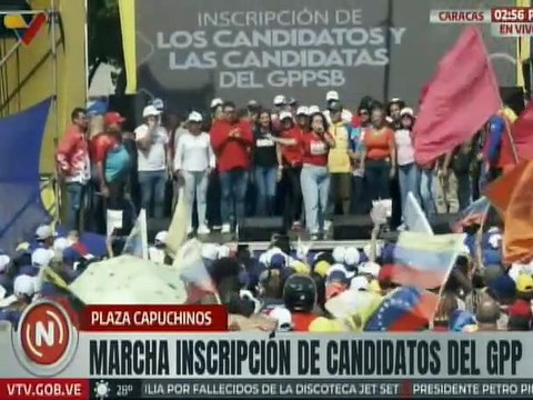 Caraqueños se movilizan en apoyo a la inscripción de los candidatos del GPPSB ante el CNE