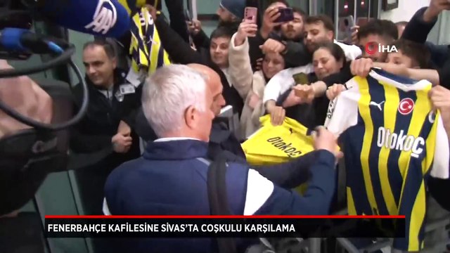 Fenerbahçe kafilesine Sivas’ta coşkulu karşılama