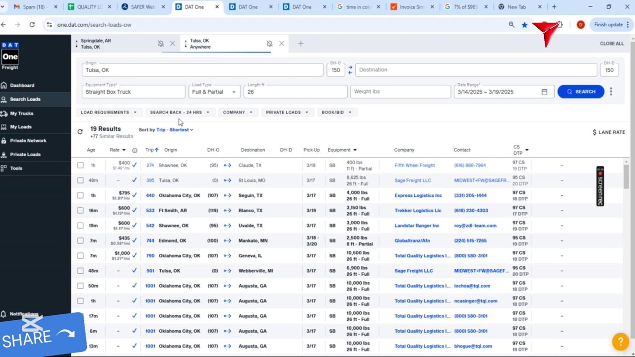 Find loads for truck drivers 2025