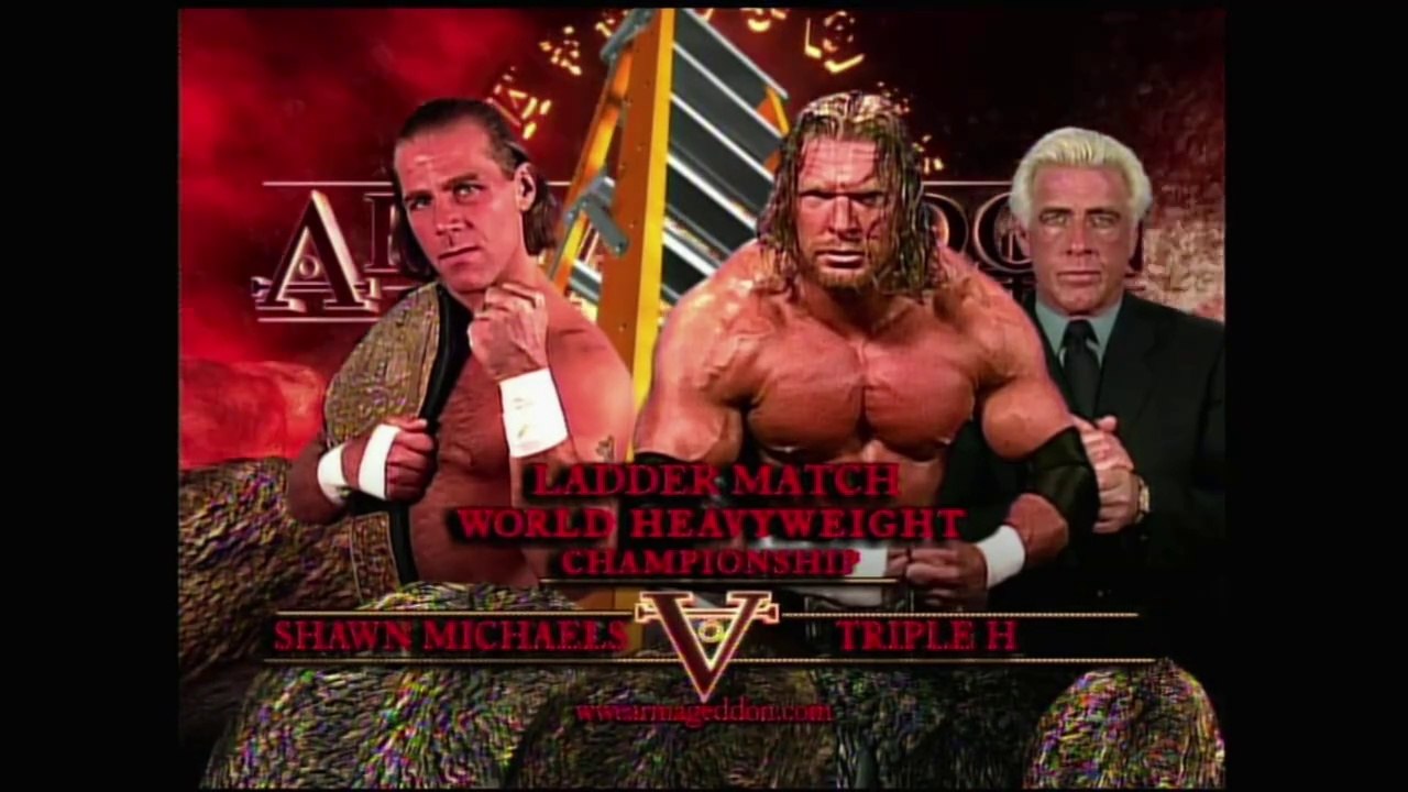 Triple H w/ Ric Flair vs Shawn Michaels Three Stages Of Hell Match For The World Heavyweight Championship - Armageddon 2002 15/12/02