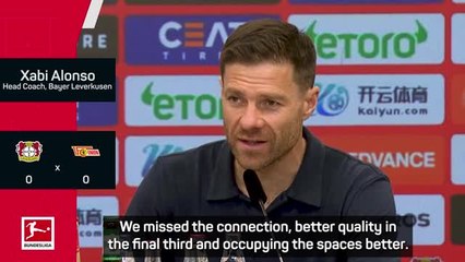 'Energy isn't the best' - Alonso after Leverkusen drop points to Union Berlin