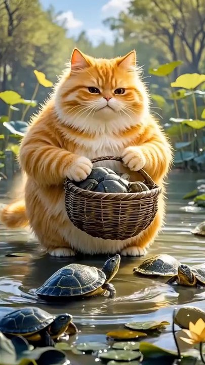 orange cat video