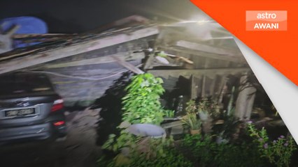 Rumah runtuh awal pagi, 6 sekeluarga nyaris maut