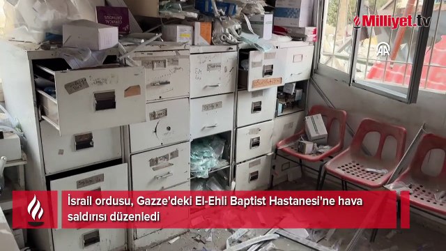 İsrail ordusu, Gazze'deki El-Ehli Baptist Hastanesi'ne hava saldırısı düzenledi