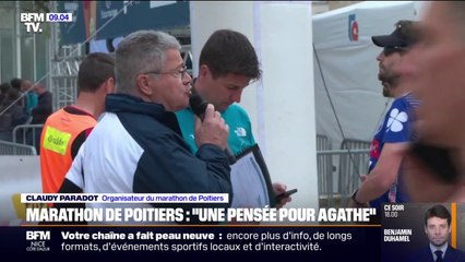 Marathon de Poitiers: "Je voudrais juste avoir une petite pensée pour Agathe", souligne l'un des organisateurs de la course