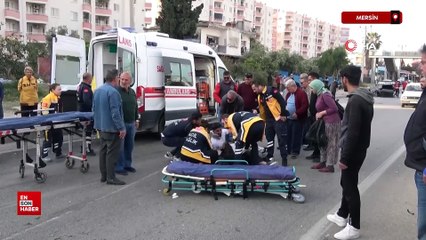 Mersin'de otomobil ters döndü, iki yaralı el ele tutuşup bekledi