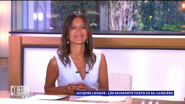Jacques Legros ému aux larmes après avoir reçu un message vidéo dans l'émission C l'hebdo animée par Aurélie Casse