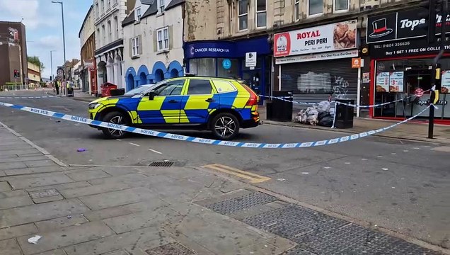 Police cordon off busy Northampton town centre street