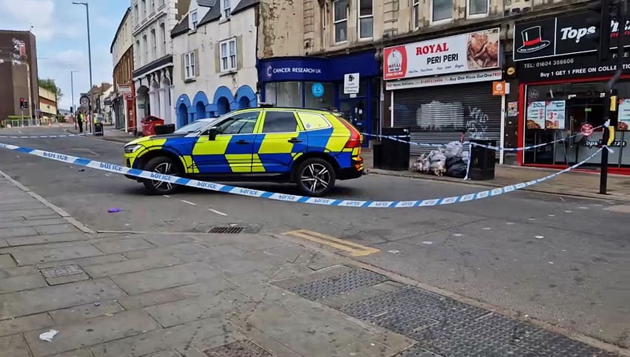 Police cordon off busy Northampton town centre street