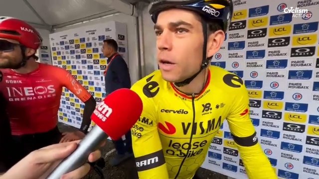 Cycling - Paris-Roubaix 2025 - Wout Van Aert in interview in het Vlaams voor de start