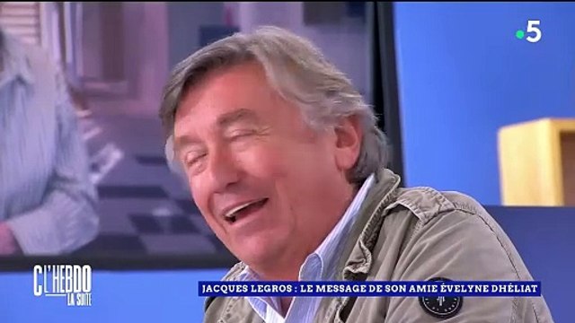 Evelyne Dhéliat adresse de jolis mots à Jacques Legros pour son passage dans C l'hebdo . France 5