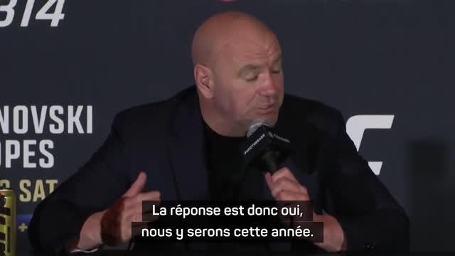 UFC - White confirme qu'il y aura un évènement à Paris cette année