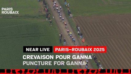 Paris-Roubaix 2025 - Crevaison de Ganna