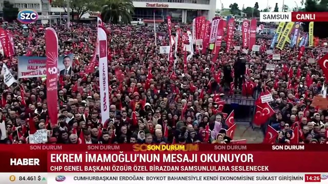 Samsun'da Ekrem İmamoğlu'nun mesajı okundu
