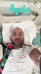 يزيد الراجحي يطمئن جمهوره بعد حادث قوي في رالي الأردن