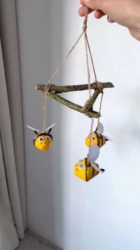 Egg Carton Bumblebee Decor Tutorial Turn recycled egg cartons into adorable bumblebee decorations with this fun and easy DIY video tutorial! Perfect for spring crafts, kids' activities, or eco-friendly decor ideas.