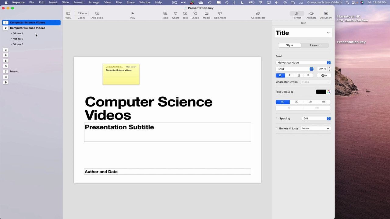 How to CHANGE the Presentation View On Your Keynote Application Using a Mac Computer - Basic | New