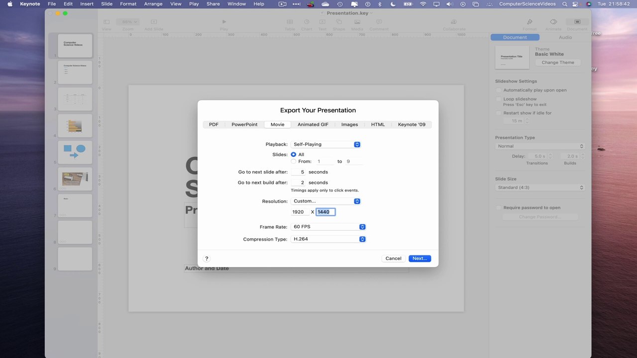 How to CONVERT Your Presentation to a Movie On Keynote Using a Mac Computer - Basic Tutorial | New