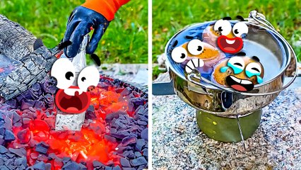 🏕️ Doodles Camp in the Backyard 🔦 and Hear Spooky Sounds! 👻