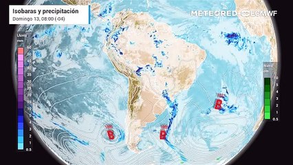 Varios sistemas frotnales impactarán Chile este inicio de semana alcanzando la zona central