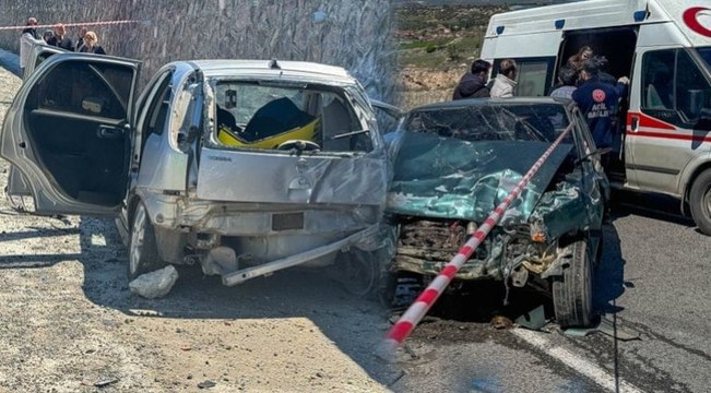 İki otomobilin çarpıştığı kazada karı koca öldü, 3 kişi de yaralandı