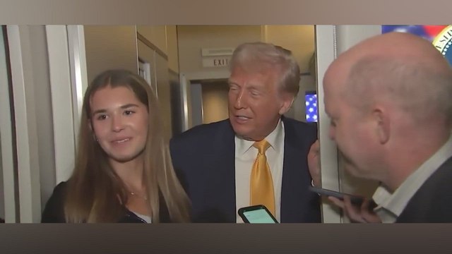 Trump’s granddaughter Kai joins him on Air Force One in viral moment