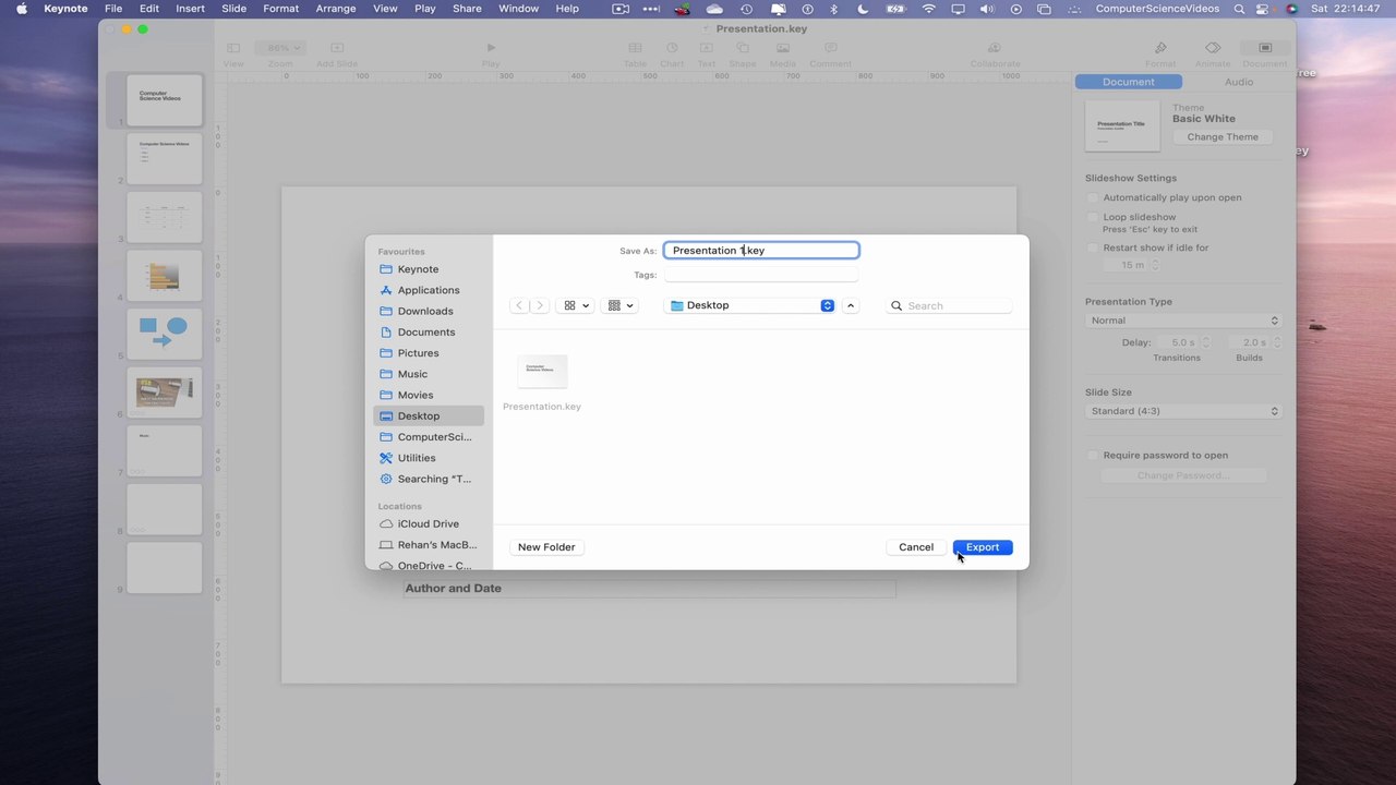 How to CONVERT Your Presentation to Keynote '09 On Keynote Using a Mac Computer - Basic Tutorial