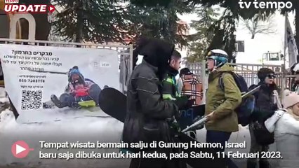Bermain Salju di Gunung Hermon Israel