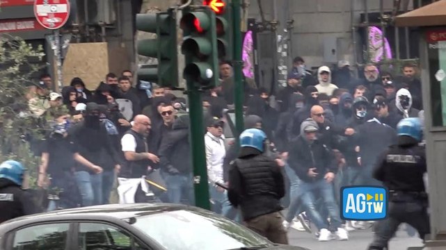 Derby Lazio-Roma, scontri in città: caos a Ponte Milvio