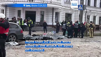 Russia 'was and remains the aggressor', says Von der Leyen following deadly attack on Ukraine's Sumy