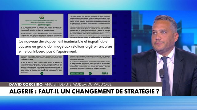 David Corceiro loue l'action de Jean-Noël Barrot face à l'Algérie