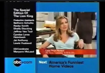 The Special Edition of The Lion King ABC Split Screen Credits