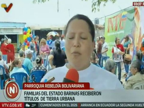 Barinas | Familias de la pqa. Rebeldía Bolivariana son beneficiados con títulos de tierra urbana