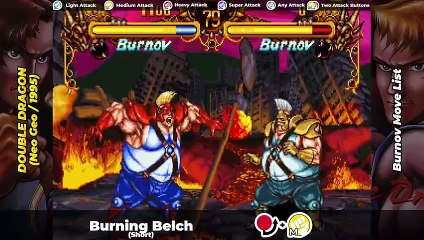 BURNOV MOVE LIST - Double Dragon (Neo Geo/1995)