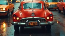 🚗✨ Vintage Car on the Street – Timeless Style in Motion 🕰️🌆