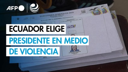 Ecuador elige presidente agobiado por la violencia narco