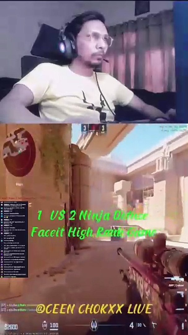 Insane 1v2 Ninja Defuse Clutch On Faceit (High Rank Gameplay) #shortsstream