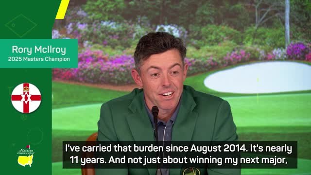 McIlroy admits huge burden lifted from him with Masters title
