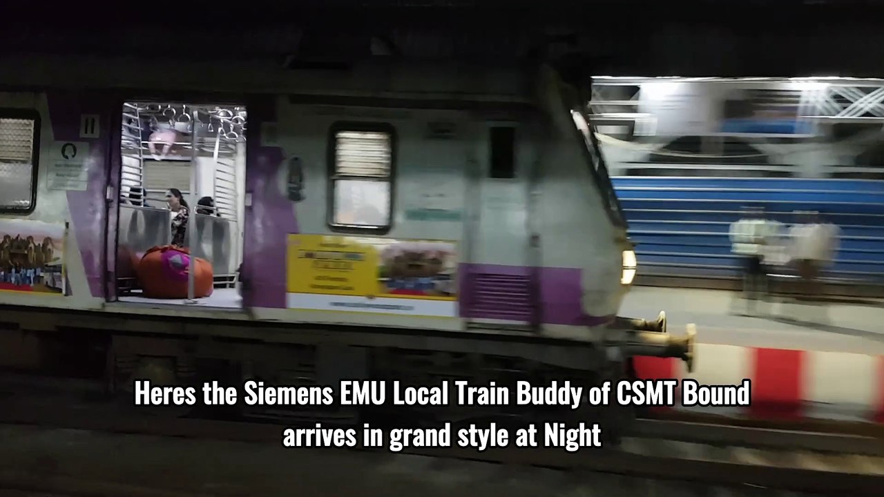 Night Railspotting at Ulhasnagar | CSMT Bound Siemens EMU Local Train Passes